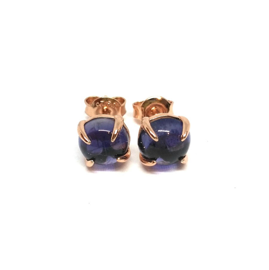 Ohrstecker aus 750er ROSEGOLD mit Iolith