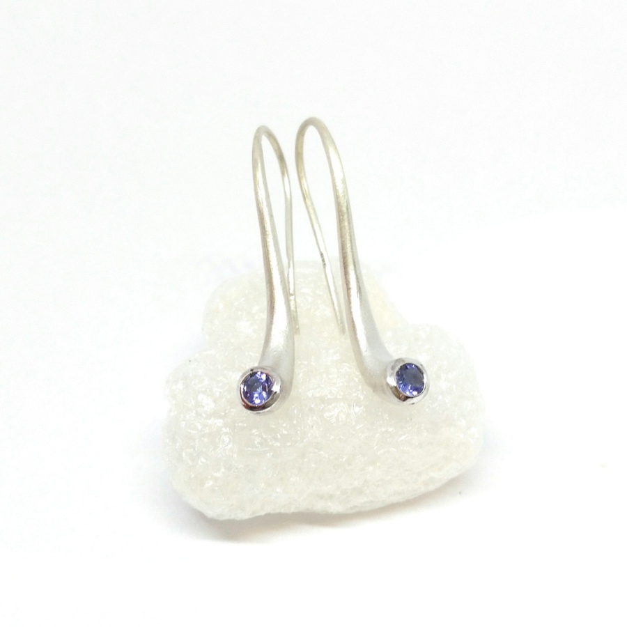 Silber 925 Sterlingsilber Ohrhänger mit Tansanit