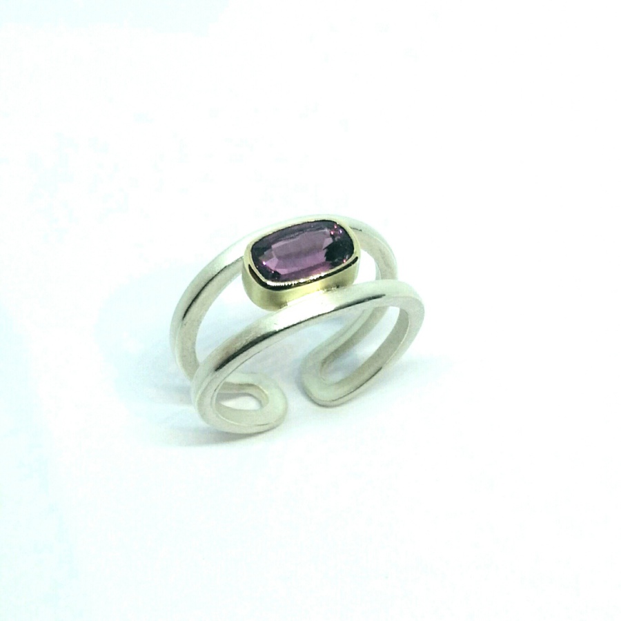 Silberring 925 mit Rodolith Granat