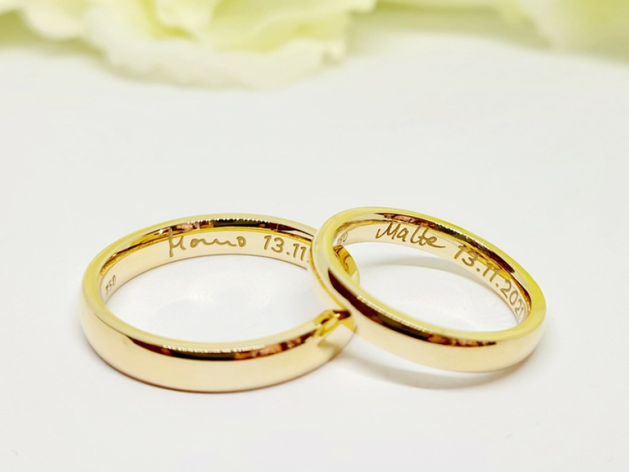 Trauringe mit eigene Handschrift als Gravur