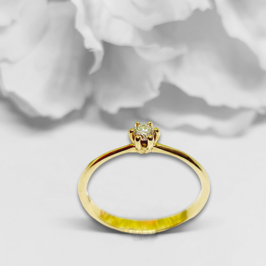 Verlobungsring mit Diamant in Hannover nachhaltiges Gold